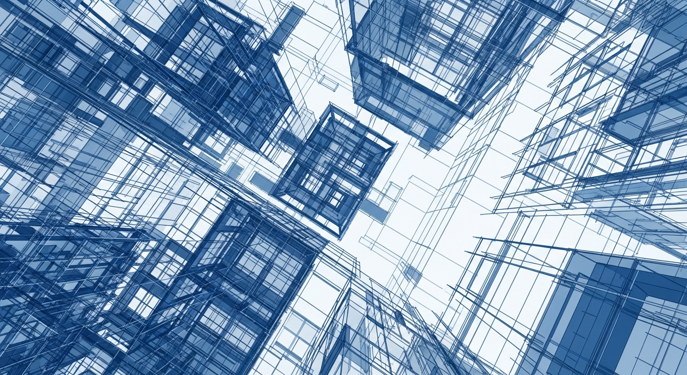Architectural wireframe visualization